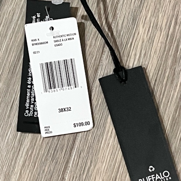 Buffalo David Bitton Max-x Men’s Jeans Skinny Stretch W38 L32 Preppy $109 NWT - Picture 6 of 8